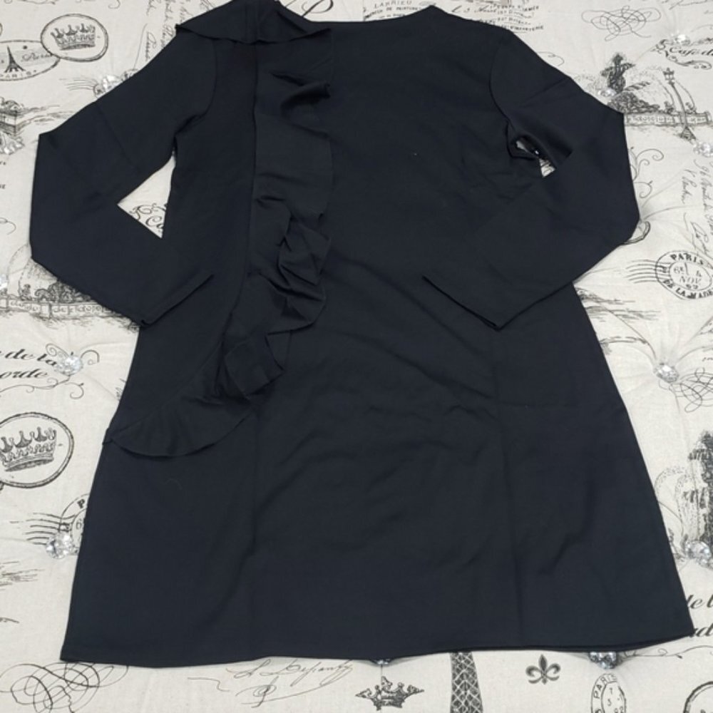 Halogen Ruffle Detail Knit Dress - Picture 6 of 6